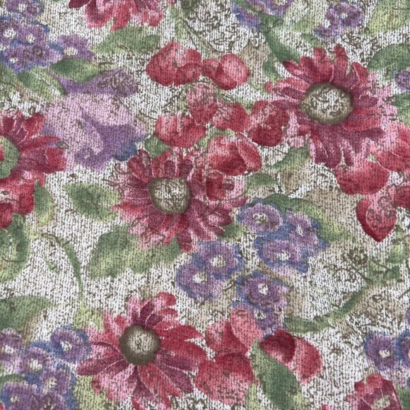 Liz Claiborne Floral Print Long Sleeve Top XL Polyester Vintage 90s Y2k Style - Picture 2 of 7